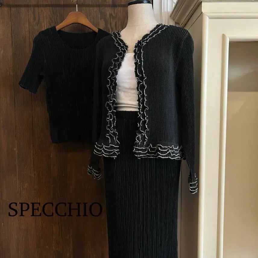 [BUNJANG] Spichio Black Three-Piece Set / 스피치오 정품 블랙 쓰리피스 (단품구매가능)