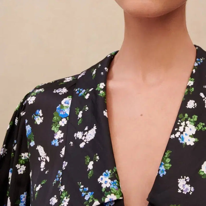 [BUNJANG] Maje Floral Pattern Midi Dress - Size 38 / (정품)마쥬 원피스 38 사이즈