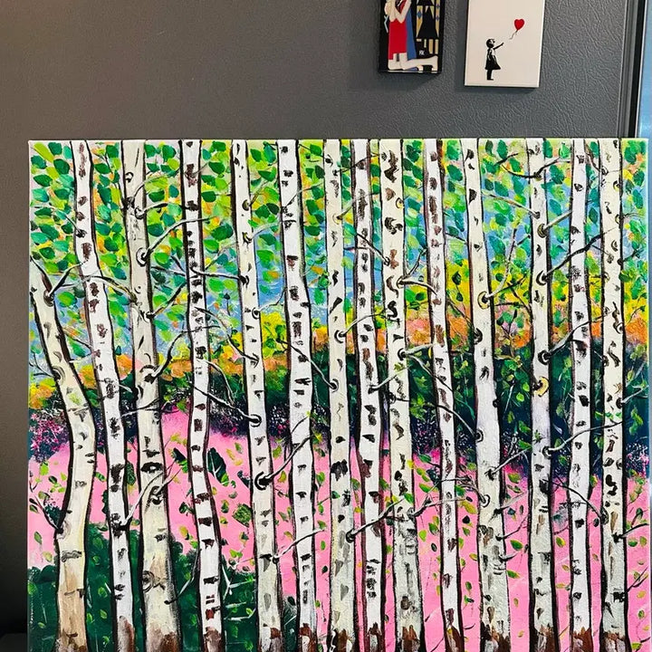 [BUNJANG] Birch Forest Canvas Painting / 자작나무숲(캔버스)