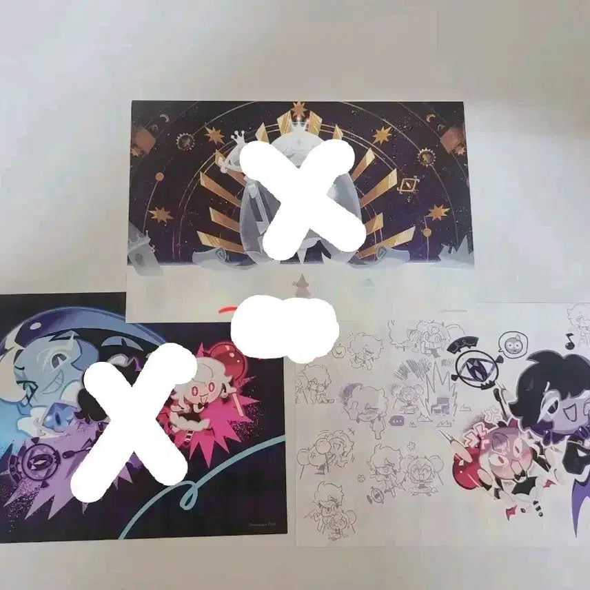[BUNJANG] Cookie Run Kingdom Shadow Milk Cookie &amp; Pure Vanilla Cookie Postcard Set / 쿠키런킹덤 쉐도우밀크쿠키 퓨어바닐라쿠키 엽서