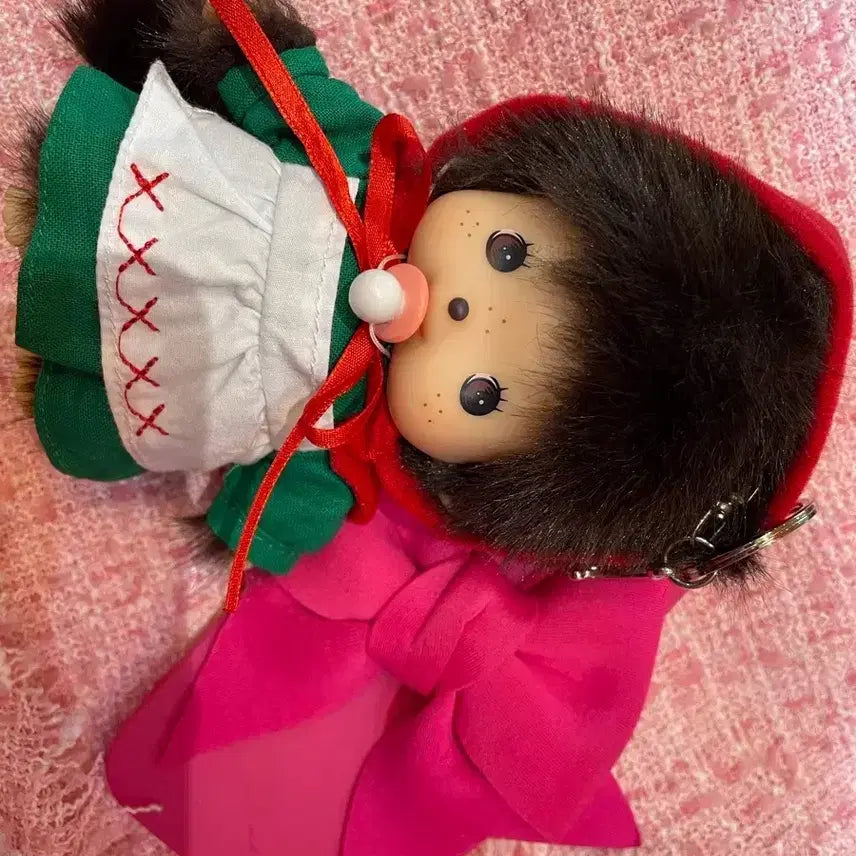 [BUNJANG] Monchhichi Doll Keychain with Cape / 망토 몬치치인형 키링 싸게팜