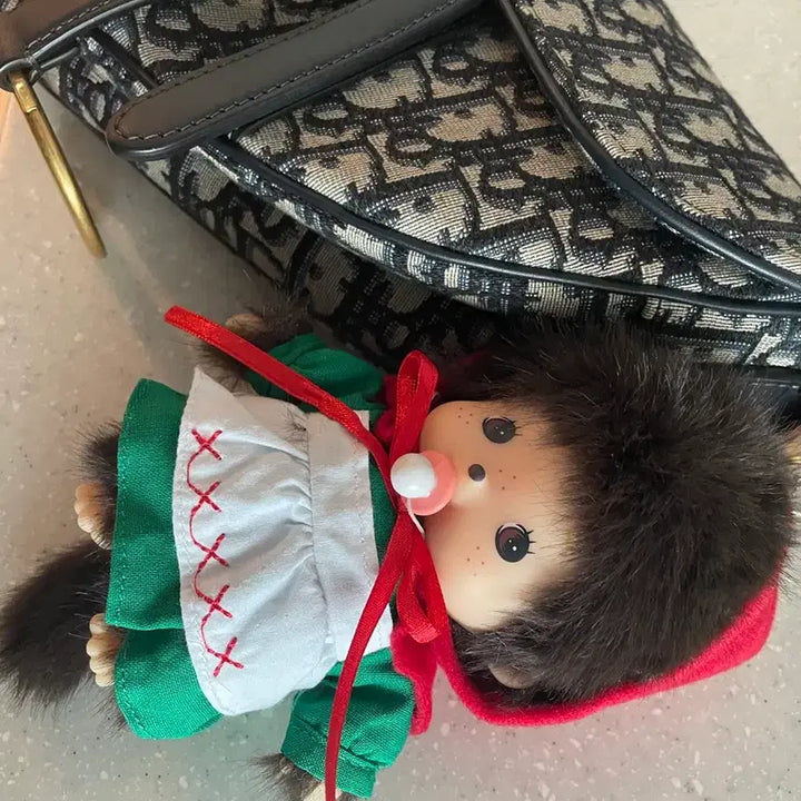 [BUNJANG] Monchhichi Doll Keychain with Cape / 망토 몬치치인형 키링 싸게팜