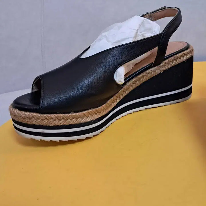 [BUNJANG] G-Studio Espadrille Leather Sandals - Black, 230mm / (230) 지 스튜디오 g-studio. 에스파드류 샌들