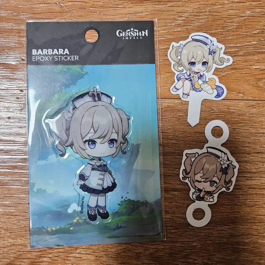[BUNJANG] Genshin Impact Barbara Epoxy Sticker / 원신 바바라 에폭시 스티커 + 빨대픽