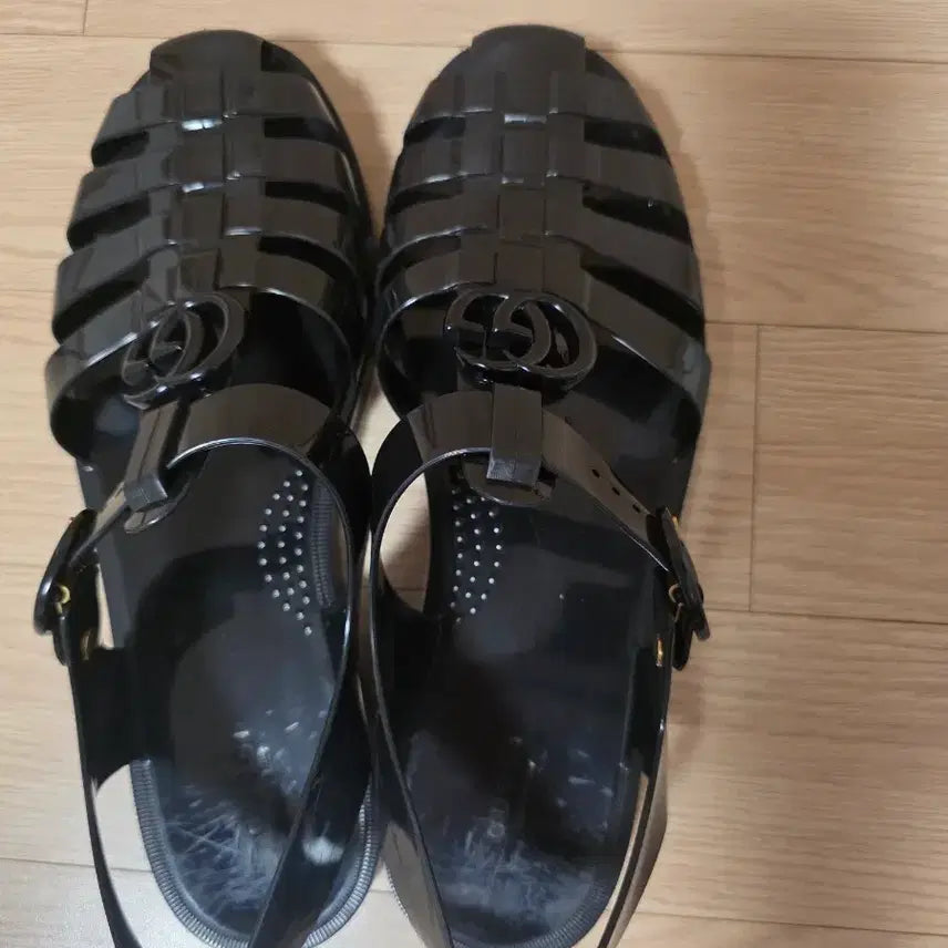 [BUNJANG] Gucci Double G Rubber Sandals Black Size 9 / GUCCI  구찌 더블G 러버 샌들 9
