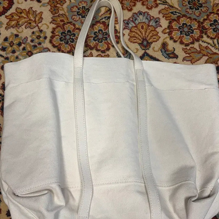 [BUNJANG] AMIACALVA Cotton Canvas Tote Bag Ivory / 아미아칼바 코튼 캔버스백 토트백 아이보리