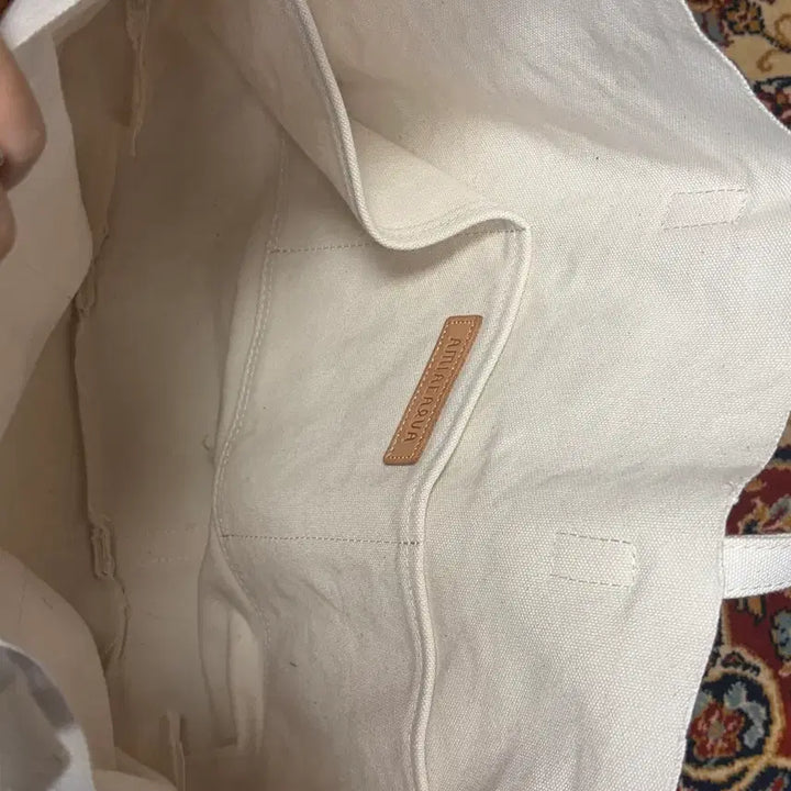 [BUNJANG] AMIACALVA Cotton Canvas Tote Bag Ivory / 아미아칼바 코튼 캔버스백 토트백 아이보리