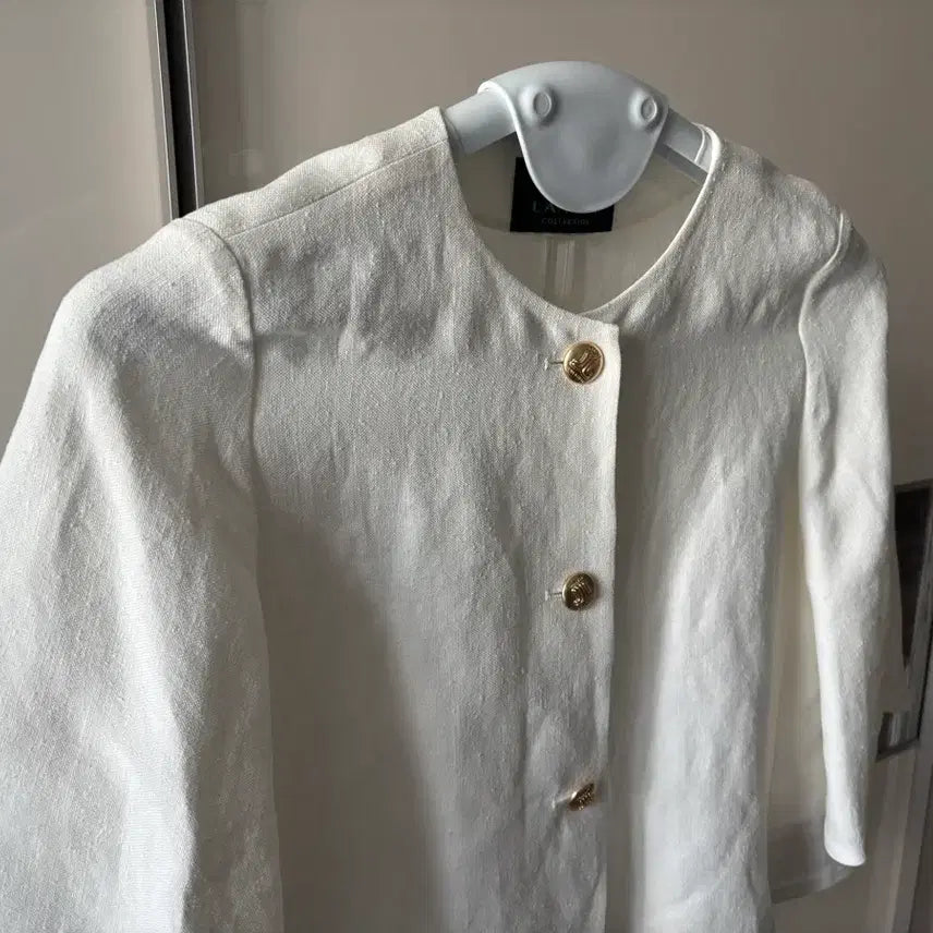[BUNJANG] Hansem Lanvin Mohair Blend Off-White Spring/Summer Jacket / 한섬 랑방 마혼방 오프화이트 봄여름 자켓