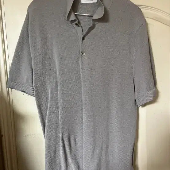 [BUNJANG] VINE Supima Cotton Short Sleeve Collar Knit / VINE 수피마코튼 반팔 카라 니트
