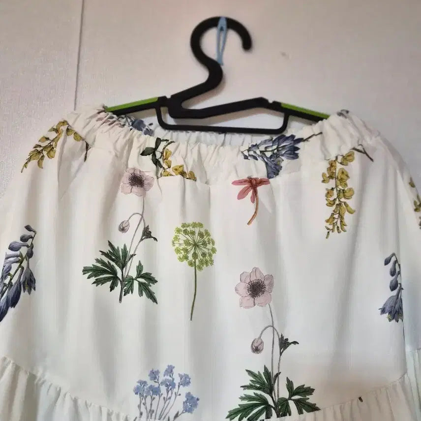 [BUNJANG] Flower Pattern Tiered Long Skirt / 플라워 패턴 캉캉 롱 스커트
