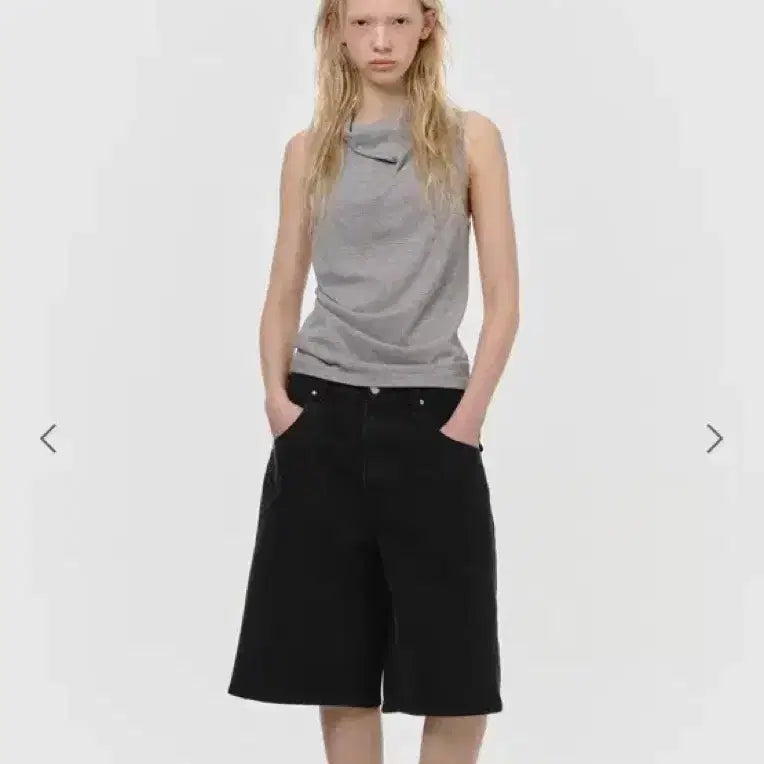 [BUNJANG] SUNBUN PROJECT Halterneck Sleeveless Top Gray / 썬번프로젝트 홀터넥 슬리브리스 회색 나시
