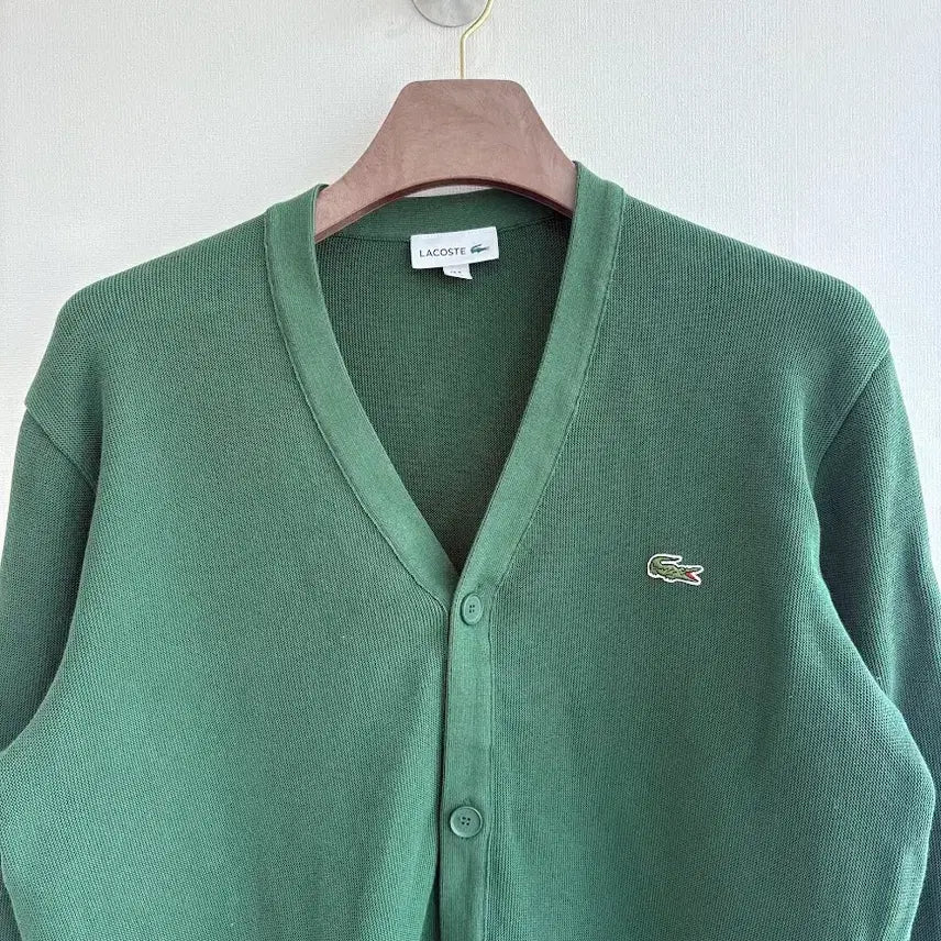 [BUNJANG] Lacoste Green Cardigan / 라코스테 그린 가디건