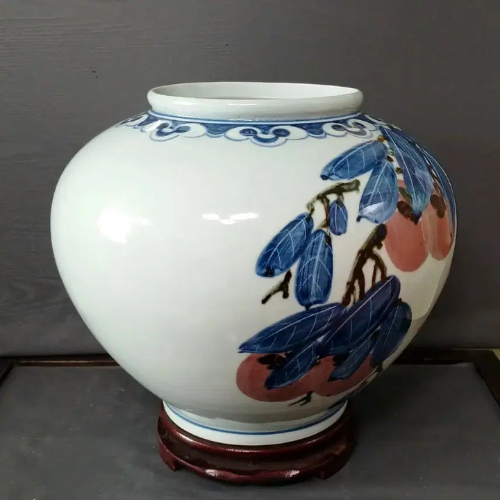 [BUNJANG] Joseon Dynasty White Porcelain Jar with Grapevine Motif / 백자호 도자기 호산 안동오 진품