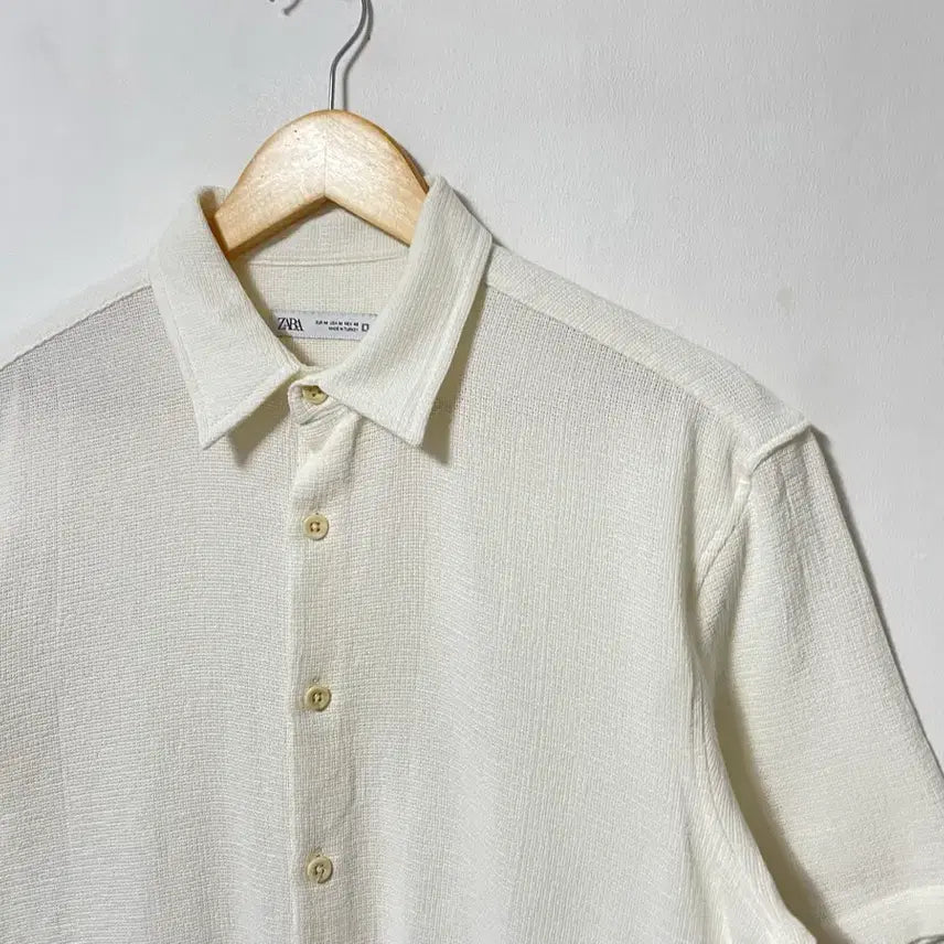 [BUNJANG] ZARA Waffle Loose Fit Half Sleeve Shirt / 95-100 ZARA 자라 와플 루즈핏 반팔 셔츠 정품