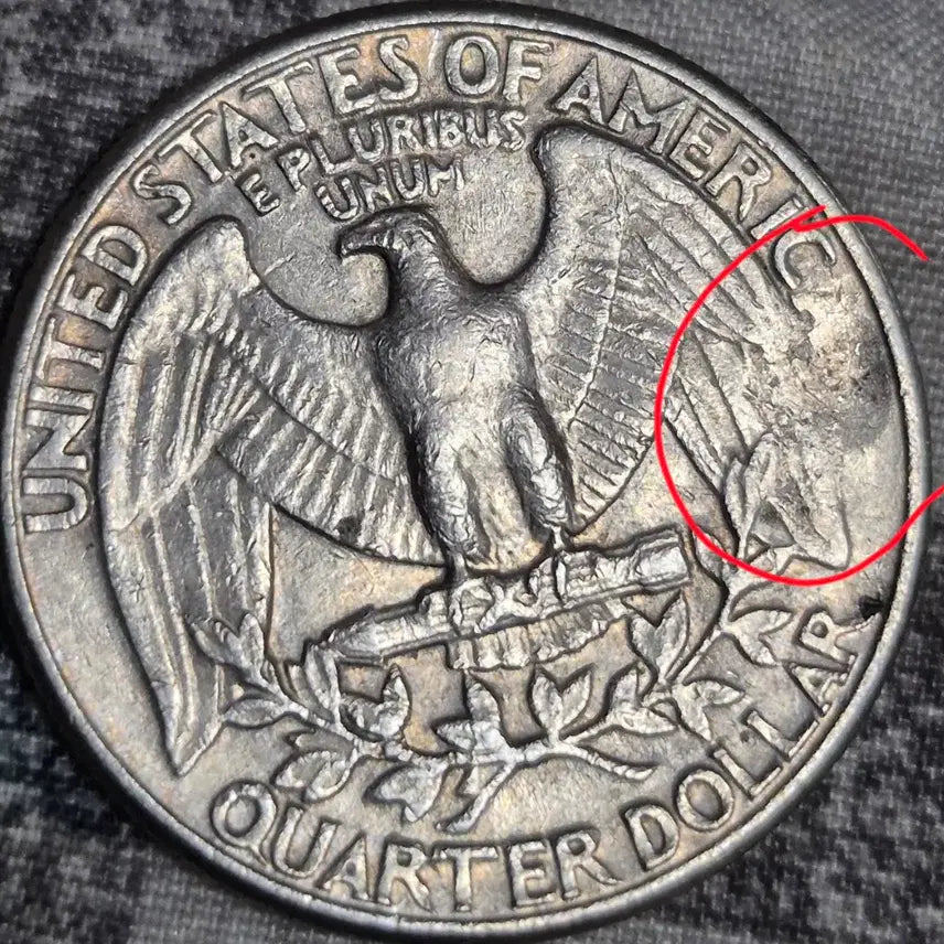 [BUNJANG] 1983 USA Quarter 25 Cent Coin - Struck Error / 1983년 미국 쿼터. (25센트)    압인 에러. 주화