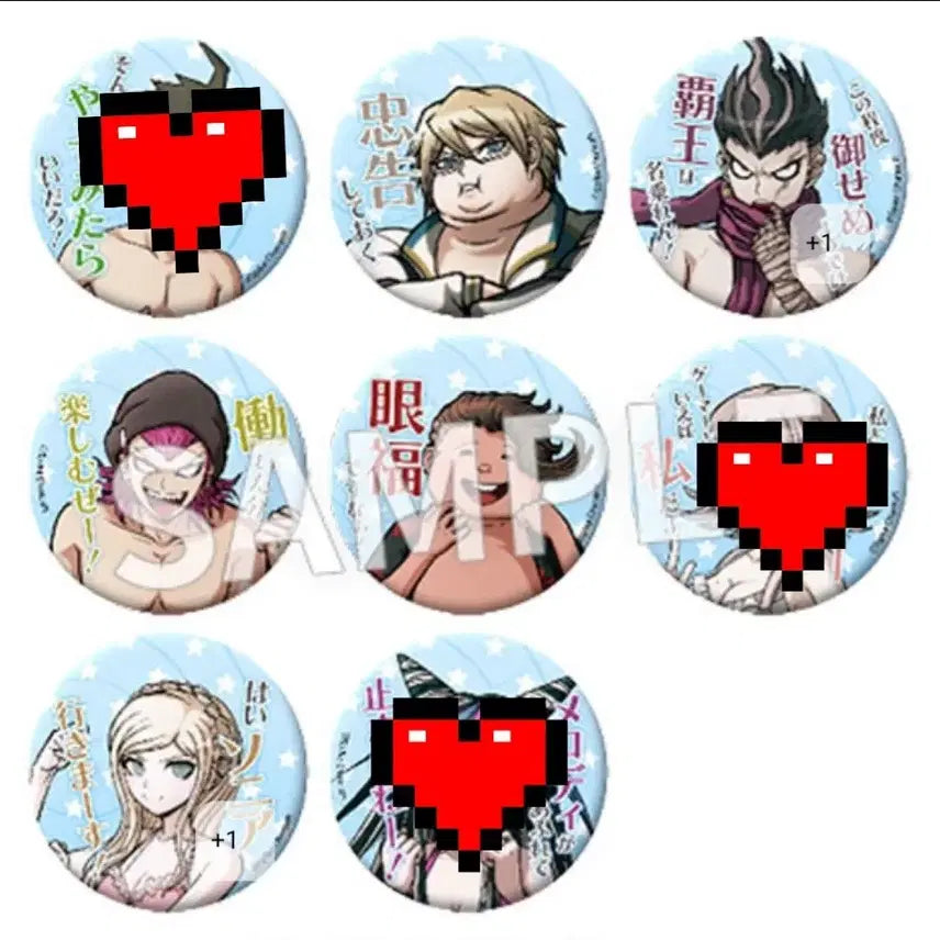 [BUNJANG] Danganronpa 2: Goodbye Despair Swimsuit Badge Set / 단간론파2수영곡 뱃지 세트