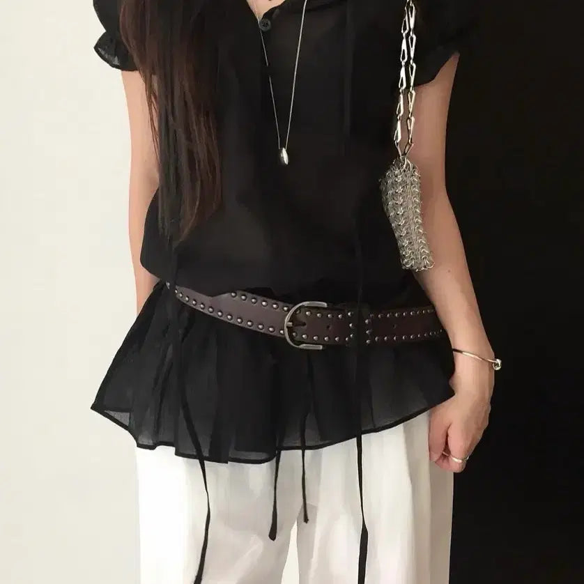 [BUNJANG] Hereb4 Madeleine Blouse Black / 히어비포 madeleine blouse 블라우스 블랙