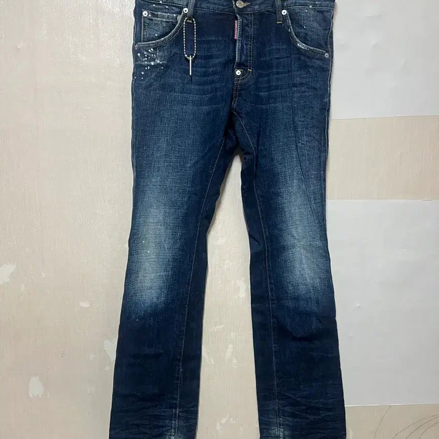 [BUNJANG] Dsquared2 Painting Washed Jeans (Size 46) / 디스퀘어드2 빈티지 페인팅 워싱진 46사이즈 봄,여름용 두께