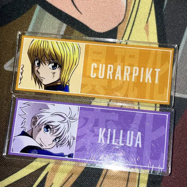 [BUNJANG] Hunter x Hunter Killua &amp; Kurapika Name Tag Badges Bundle Set / 급처))헌터헌터 키르아, 크라피카 명찰 뱃지 일괄