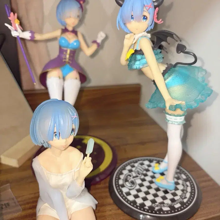 [BUNJANG] Re:Zero Ram &amp; Rem Noodle Stopper Figure Bundle Set (Little Devil Ver.) / 리제로 렘 피규어 일괄 소악마 렘 누들스토퍼