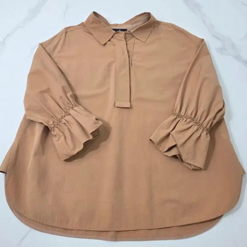[BUNJANG] Lanvin Beige Shirring Sleeve Blouse / 랑방 베이지 셔링 슬리브 블라우스 (66)