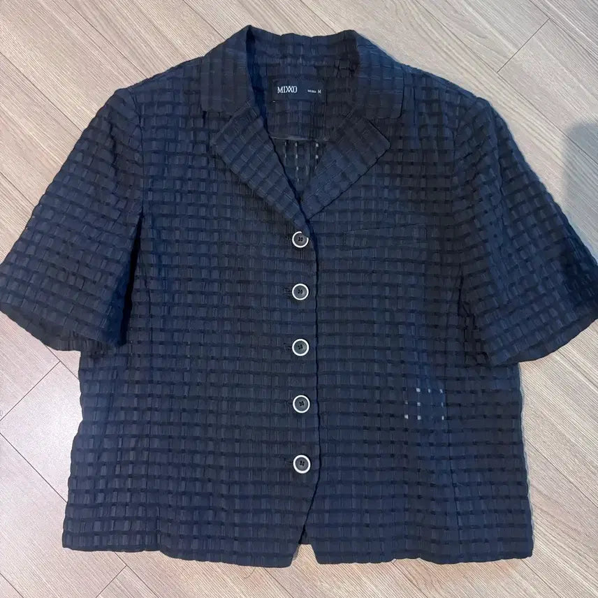 [BUNJANG] MIXXO Black Short Sleeve Jacket (M) / MIXXO 미쏘 반팔자켓