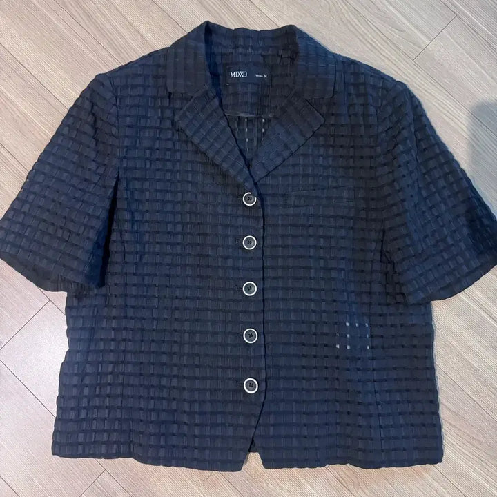 [BUNJANG] MIXXO Black Short Sleeve Jacket (M) / MIXXO 미쏘 반팔자켓