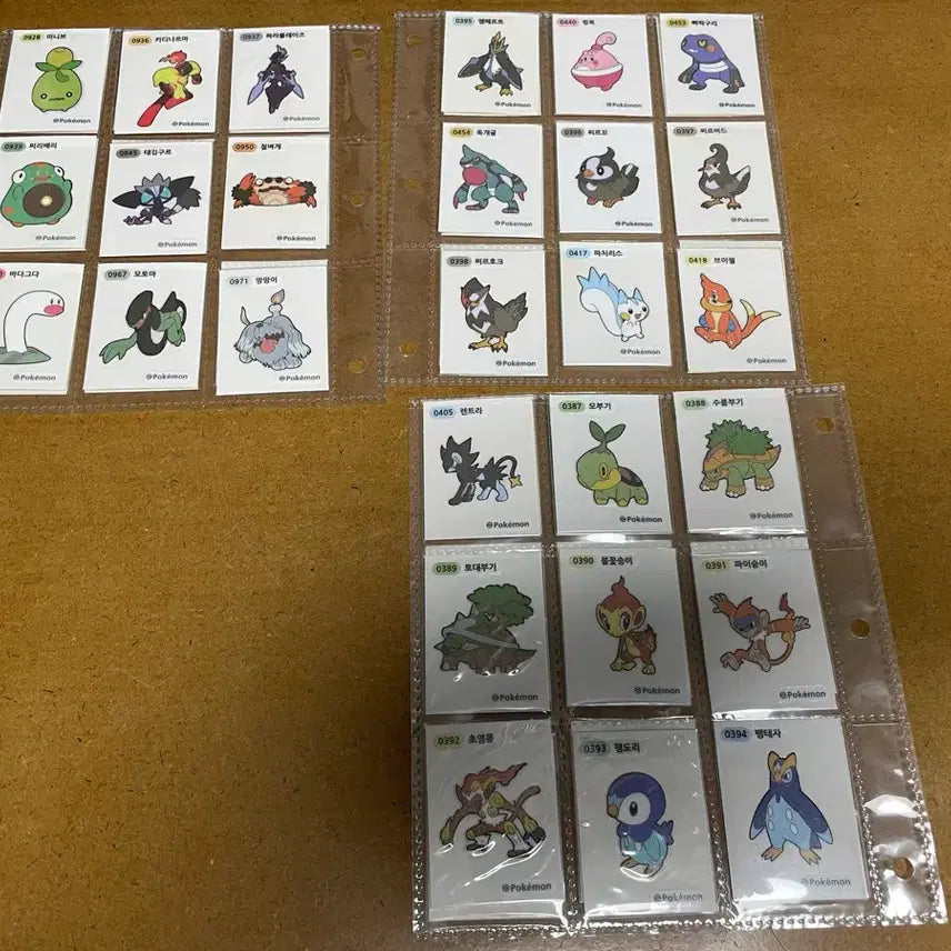 [BUNJANG] Pokemon Stickers Gen 4 &amp; 9 Full Set / Individual / 포켓몬 띠부씰 4,9세대 전종 및개별