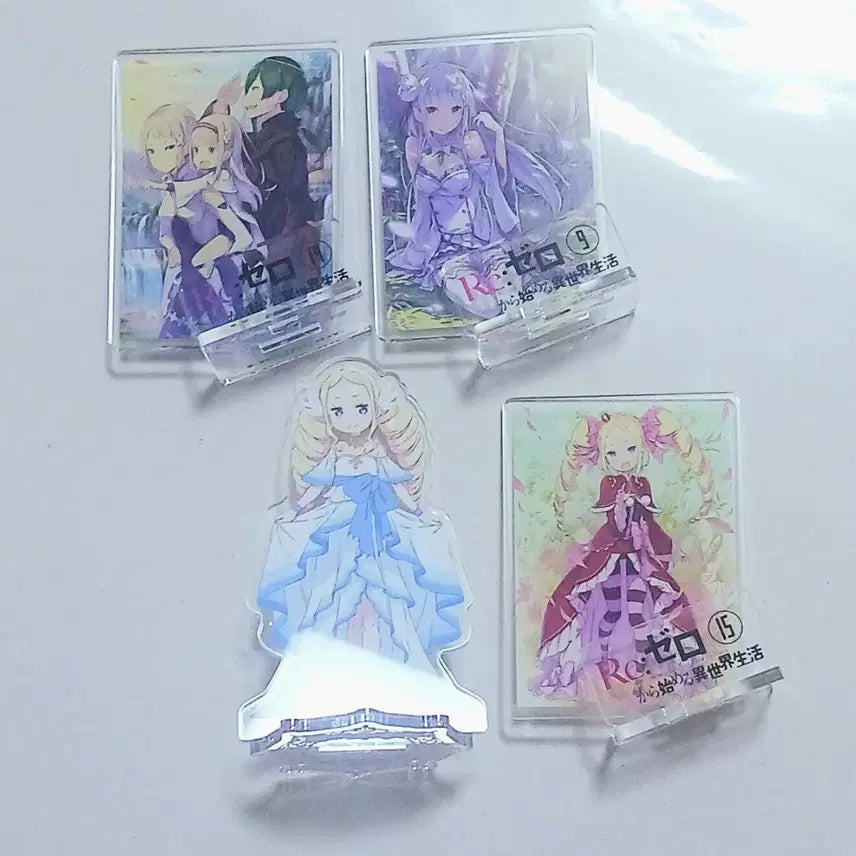 [BUNJANG] Re:Zero Emilia Beatrice Frieren Prestella Acrylic Stand Set (5 Types) / 리제로 에밀리아 베아트리스 표지 프리스텔라 아크릴 스탠드 5종 일괄