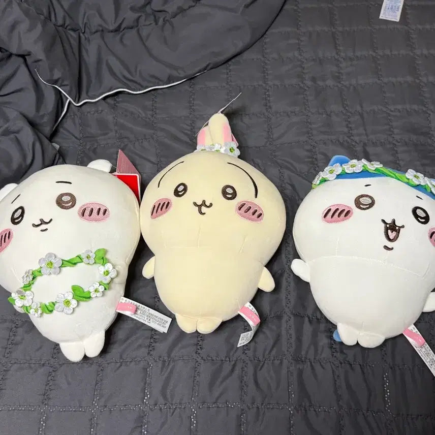 [BUNJANG] Chiikawa "Flower Hamster" 3-Character Set / 치이카와 꽃 햄냥토 3마리 세트