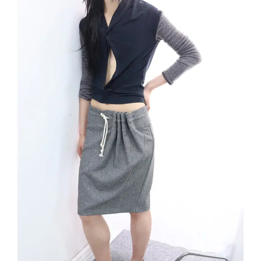 [BUNJANG] Ulika Sanctus Curtain Skirt / 울리카 상투스 커튼 스커트 ulika sanctus