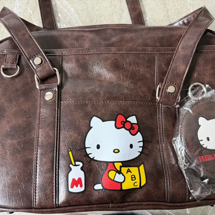 [BUNJANG] Hello Kitty Boston Bag Brown / 일본정품 헬로키티 보스턴백 브라운