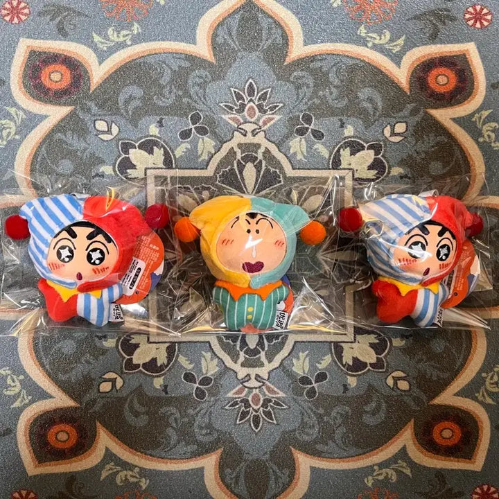[BUNJANG] Crayon Shin-chan Circus Pierrot Doll Keychain / 짱구_서커스 삐에로 딸기 오렌지 짱구,맹구 인형 키링 새상품