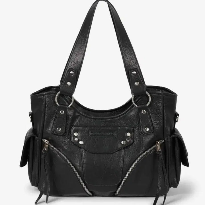 [BUNJANG] IUGAMAKARAS Studded Leather Shoulder Bag Black / 이우가마카라스 iugamakaras 스터드 레더 숄더백  블랙