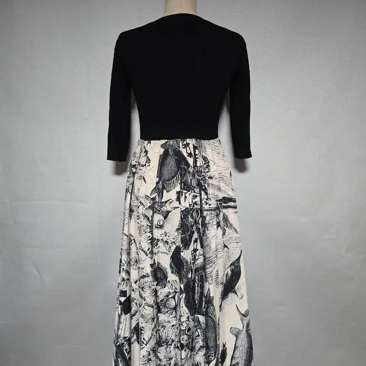[BUNJANG] SooS Ribbed Colorblock Long Dress / SooS 골지 배색 롱원피스