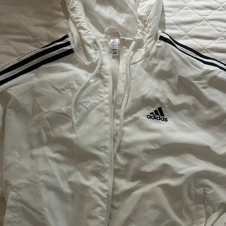 [BUNJANG] Adidas Windbreaker Jacket White / 아디다스 바람막이 흰색