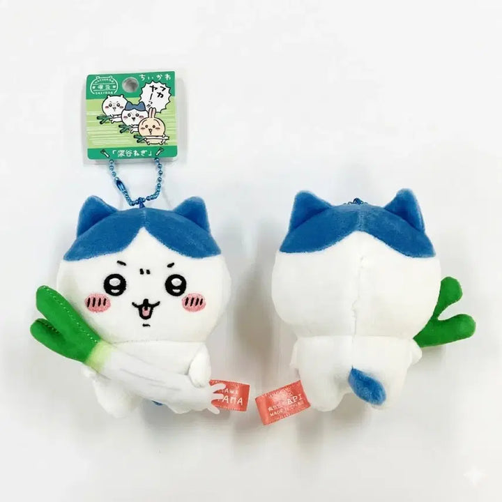 [BUNJANG] Chiikawa Leek Series Usagi &amp; Hachiwara Keychain (Authentic) / 정품)치이카와 대파 하치와레 우사기 키링