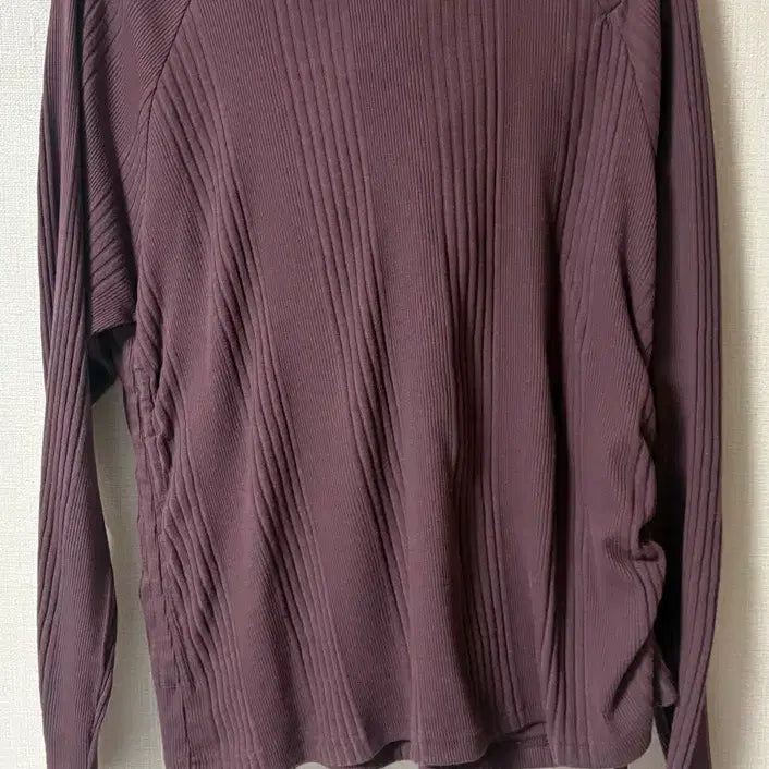 [BUNJANG] Loopon Ripple Diagonal Hoodie Burgundy / 루프온 리플 사선 후드 티 버건디