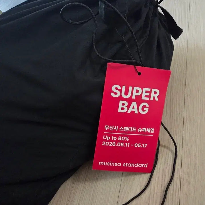 [BUNJANG] Musinsa Standard Black Super Bag / 무신사 스탠다드 블랙 슈퍼백