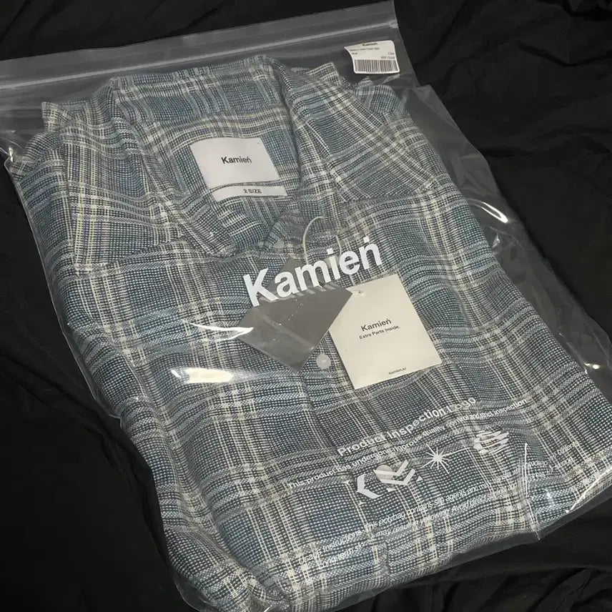 [BUNJANG] Kamien Belarus Blue Check Shirt Size 2 / 카미엔  벨라루스 블루 체크 셔츠 2사이즈