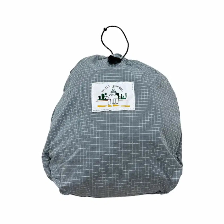 [BUNJANG] Memogarden Nylon Check Ripple Leaf Cement Backpack / 에메모가든 나일론 체크 리플 리프 시멘트 백팩 가방 075