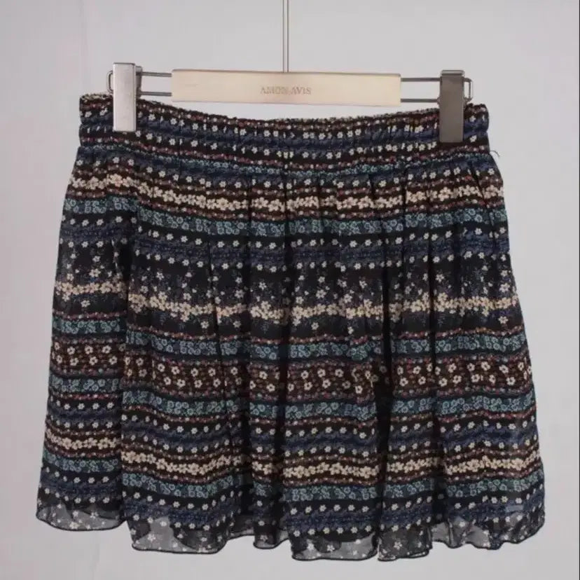 [BUNJANG] Flower Pattern Mini Skirt / 플라워 패턴 미니스커트