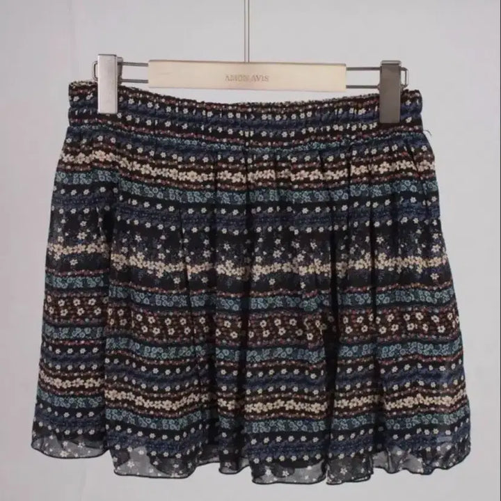 [BUNJANG] Flower Pattern Mini Skirt / 플라워 패턴 미니스커트