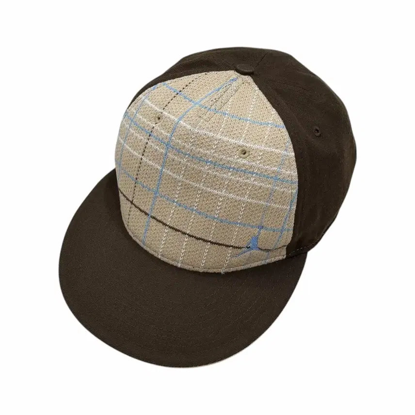 [BUNJANG] Nike Jordan Brown Check Snapback Hat / 나이키 조던 올드스쿨 Y2K 브라운 체크 스냅백 모자
