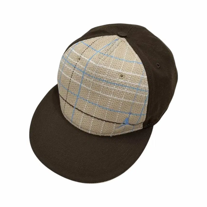 [BUNJANG] Nike Jordan Brown Check Snapback Hat / 나이키 조던 올드스쿨 Y2K 브라운 체크 스냅백 모자