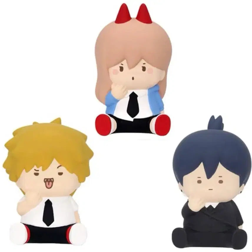 [BUNJANG] Chainsaw Man Chibi Sofubi Figure Set - Denji, Power, Aki / 체인소맨 챠비챠비 소프비 피규어 가챠 덴지 파워 아키