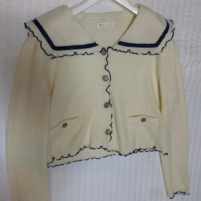 [BUNJANG] It MICHAA Sailor Cardigan Cream / 잇미샤 세일러 가디건 55
