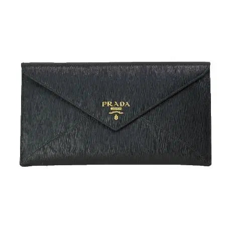 [BUNJANG] Prada Saffiano Envelope Long Wallet Clutch / 프라다 사피아노 엔벨롭 장지갑 클러치