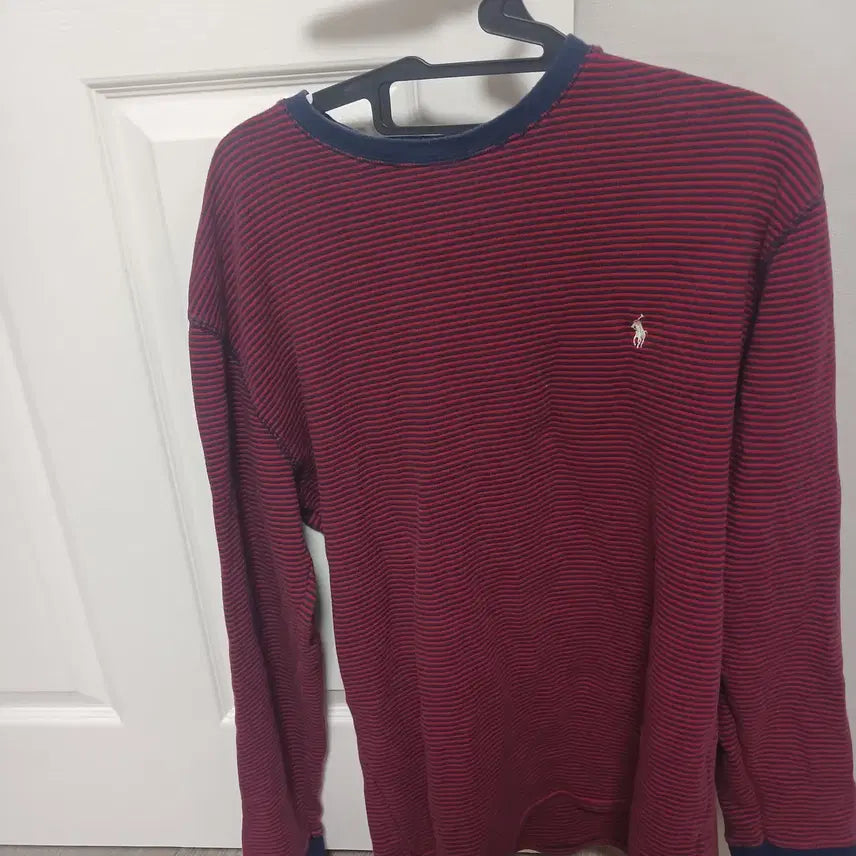 [BUNJANG] Polo Striped T-Shirt with Spandex Material / 폴로 단가라 스프라이트 티 신축성 좋은 스판 재질