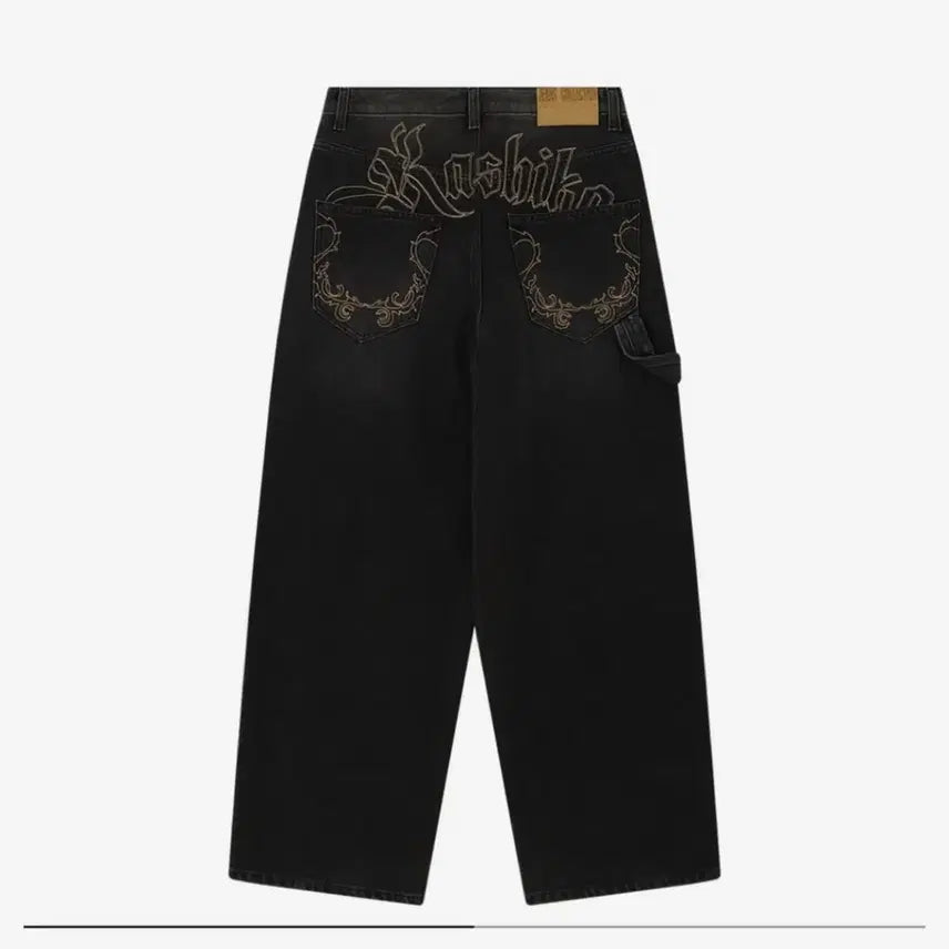[BUNJANG] CASICO Embroidered Washed Denim Pants / 카시코 엠브로이드 워싱 데님 팬츠
